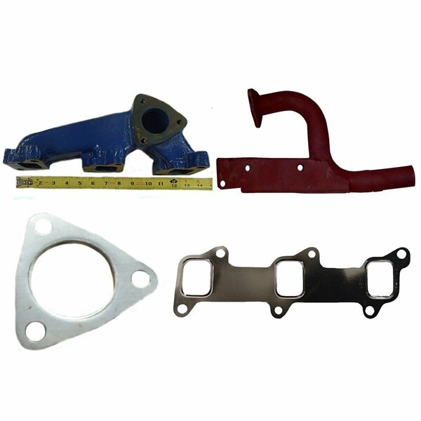 Aic Replacement Parts D3NN9430A Vertical Exhaust Manifold w/ Elbow & Gaskets Fits Ford/New Holland D3NN9430A-GASKET-ELBOW